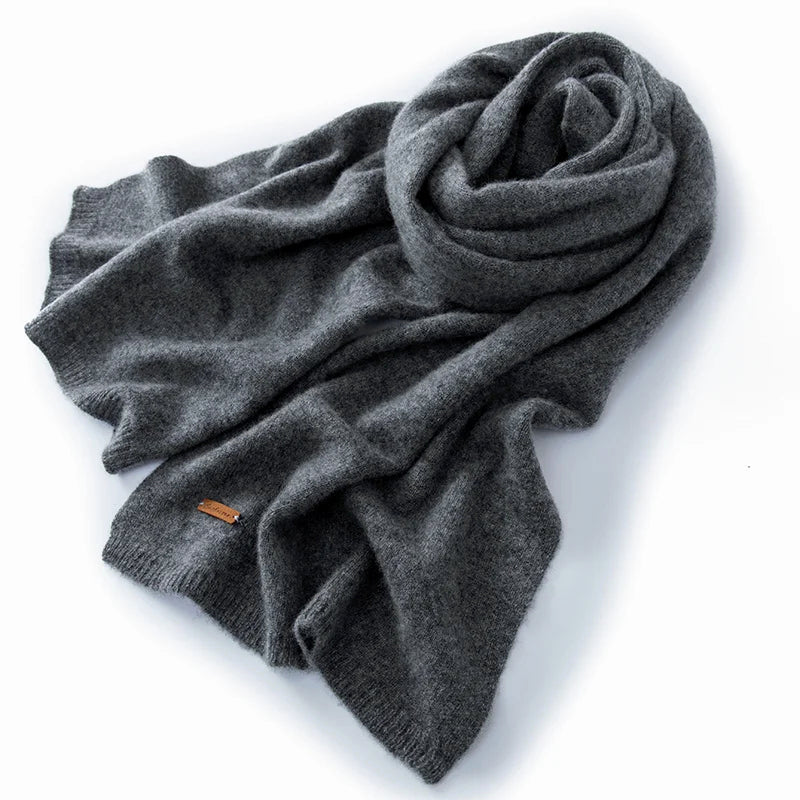 Bianca Rectangular Scarf | Wool Ribbed Scarf
