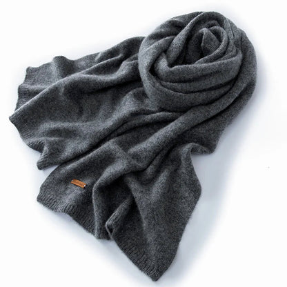 Bianca Rectangular Scarf | Wool Ribbed Scarf