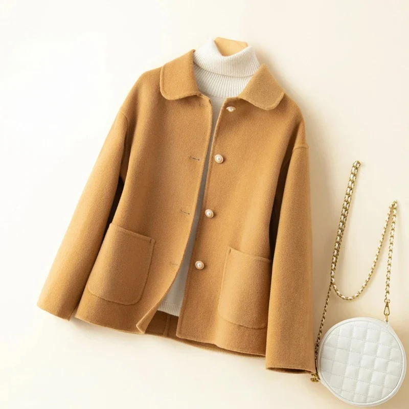 Paola Relaxed Fit Coat | Pearl Buttons Patch Pockets Coat