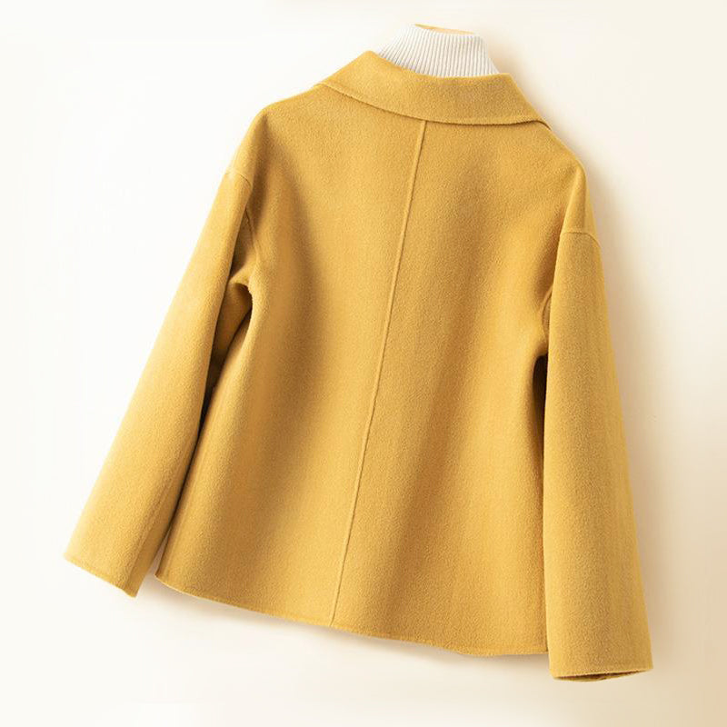 Paola Relaxed Fit Coat | Pearl Buttons Patch Pockets Coat