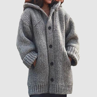 Gabriella Oversized Hooded Cardigan | Button Front Cardigan