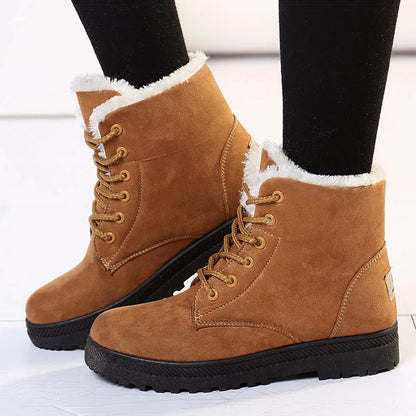 Evelyn Lace-Up Ankle Boots | Fur Lining, Lug Sole Ankle Boots