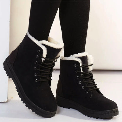 Evelyn Lace-Up Ankle Boots | Fur Lining, Lug Sole Ankle Boots