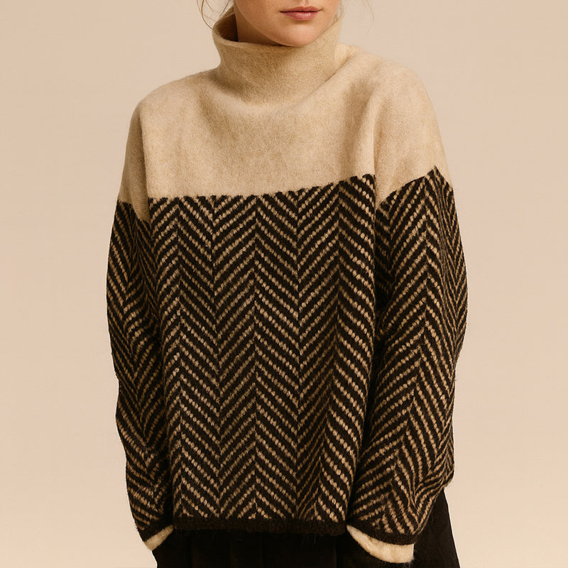 Cherry Turtleneck Sweater | Cozy Knit Pullover