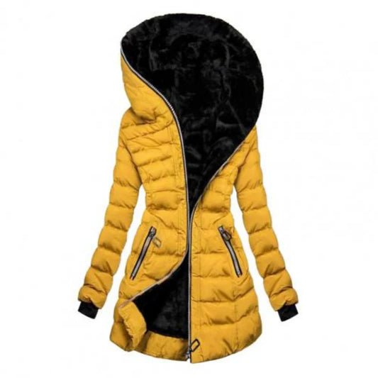 Women's Puffer Jacket – Quilted Design – Regular Fit – Water-Repellent – Fur-Lined Hood