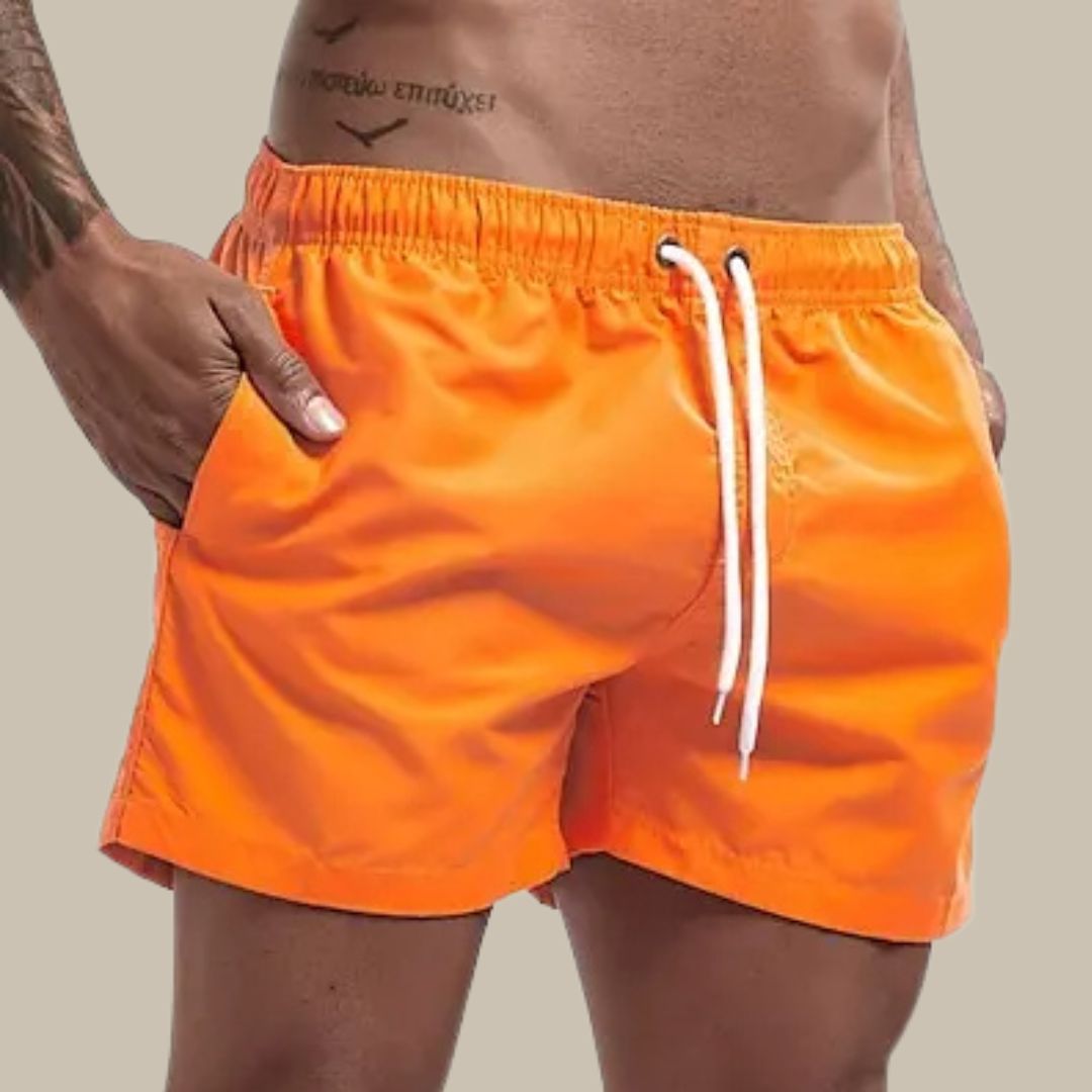 Men's Shorts Swim Shorts – Relaxed Fit – Quick-Drying – Mid-Thigh Length – Drawstring