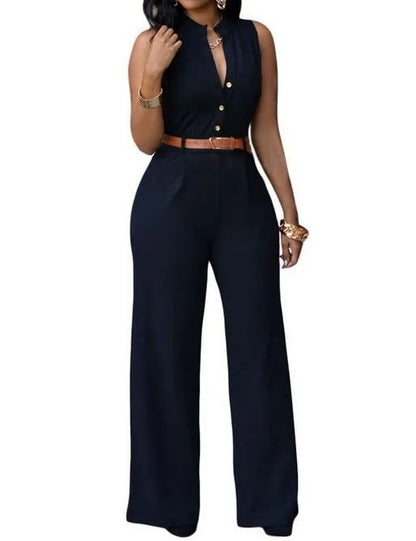 Women's Jumpsuit – Backless – Halterneck – Elegant Slim Fit – Party Outfit