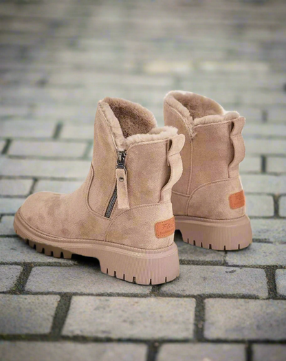 Kvinner Støvler - Semsket Look - Slip-On - Mykt Fôr - Slitesterk Såle