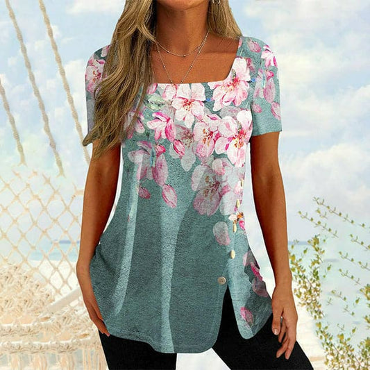 Helli - Vakker blomstret bluse