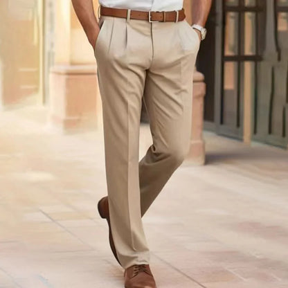 Men's Trousers – Classic Fit – Crease – Breathable Fabric – Formal Style