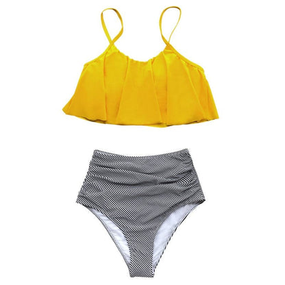 Swimwear for Women – Two-Piece Bikini – Ruffle Details – High Waist – Flattering Fit