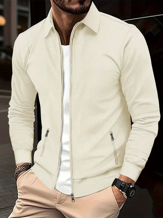 Men's Jacket – Slim Fit – Lightweight Breathable Fabric – Zipper Closure – Everyday Use