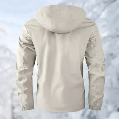 Men's Winter Jacket - Waterproof and Warming - Hood and High Collar - Multiple Pockets