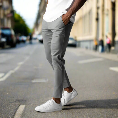 Herre Slim Fit Chinos – Bomullsstretch – Ankel Lengde – Komfortabel og Allsidig