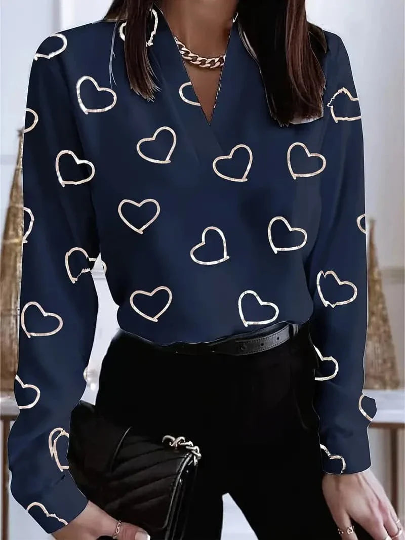 Henrike - Nydelig bluse med flott fargespill