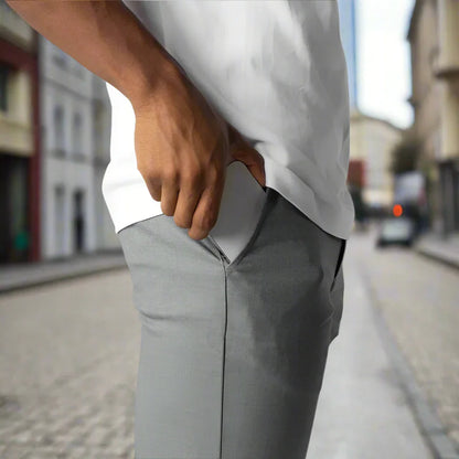 Herre Slim Fit Chinos – Bomullsstretch – Ankel Lengde – Komfortabel og Allsidig