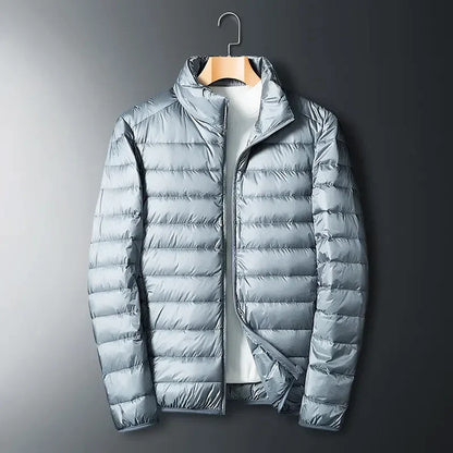 Men's Down Jacket – Regular Fit – Water-Repellent – Quilted – Hip-Length – High Collar