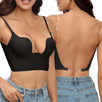 Women's Bra – Backless – Seamless Long Model – Adjustable Straps – Breathable Support