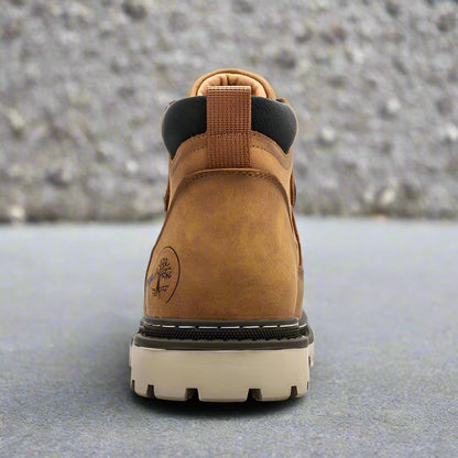 Men's Boots - Leather - Lace-Up - Robust Rubber Sole - Durable and Comfortable