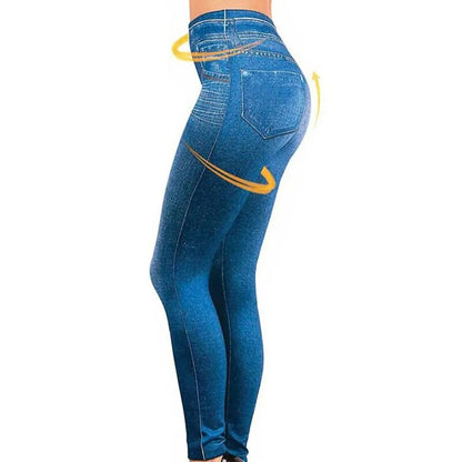 Women's Slim Fit Jeggings – Stretch Denim – Elastic Waistband – Flattering Fit