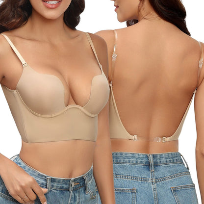 Women's Bra – Backless – Seamless Long Model – Adjustable Straps – Breathable Support