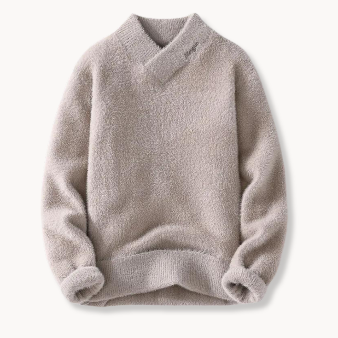 William Relaxed Fit Sweater | V-Neck Long Sleeve Sweater