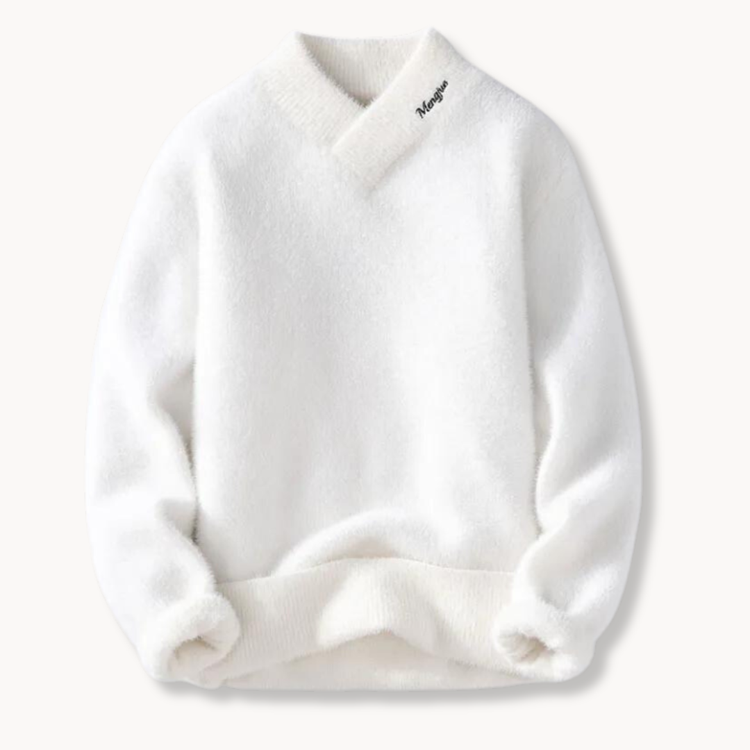 William Relaxed Fit Sweater | V-Neck Long Sleeve Sweater