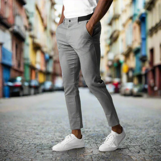 Herre Slim Fit Chinos – Bomullsstretch – Ankel Lengde – Komfortabel og Allsidig