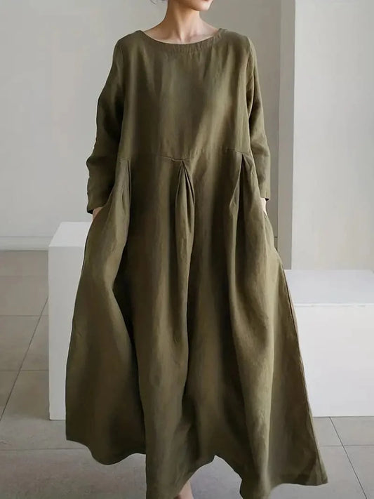 Era - Wide Maxi Dress in High-Quality Material