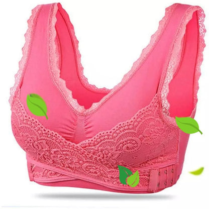 Women's Bra – Full Coverage – Soft Stretch Comfort – Hold-In and Support with Lace Trim