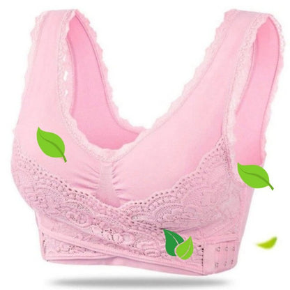 Women's Bra – Full Coverage – Soft Stretch Comfort – Hold-In and Support with Lace Trim