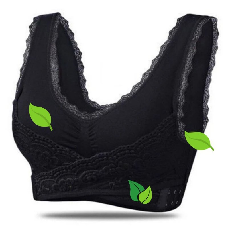 Women's Bra – Full Coverage – Soft Stretch Comfort – Hold-In and Support with Lace Trim