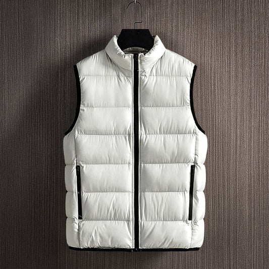 Men's Vest – Padded – Regular Fit – High Collar – Zipper Closure – Outdoor Use