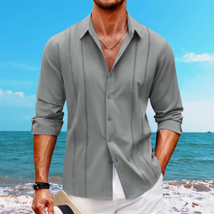 Men's Shirt – Relaxed Fit – Breathable Fabric – Button Closure – Long Sleeve