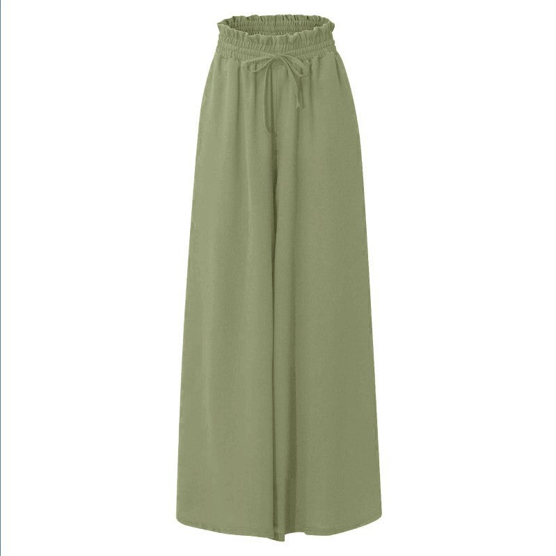 Women's Maxi Skirt - A-line Fit - Elastic Waist with Drawstring - With Pockets