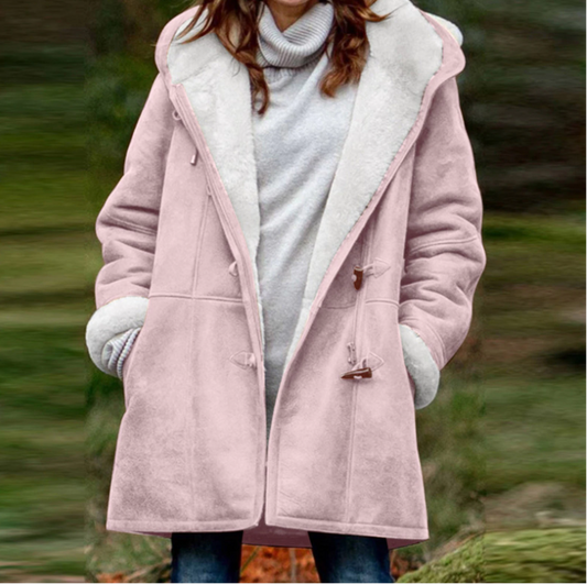 Abigail Suede Toggle Duffle Coat | Hooded Winter Duffle Coat