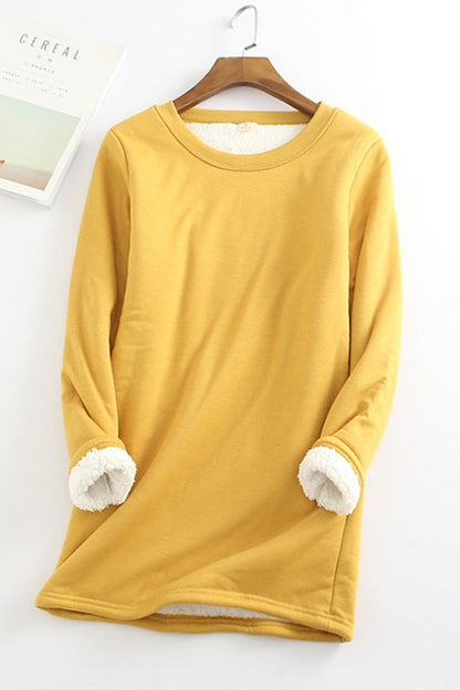Women's Tunic Sweater – Relaxed Fit – Long-Sleeved – Soft Fleece-Lined Comfort