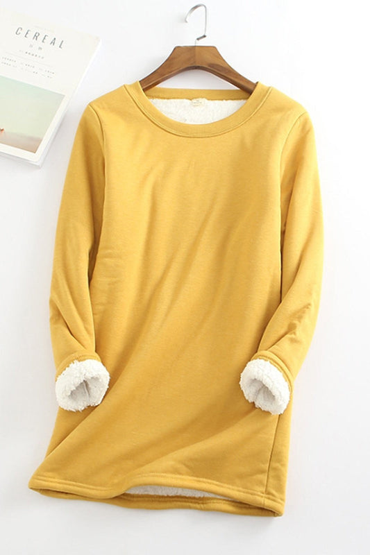 Women's Tunic Sweater – Relaxed Fit – Long-Sleeved – Soft Fleece-Lined Comfort