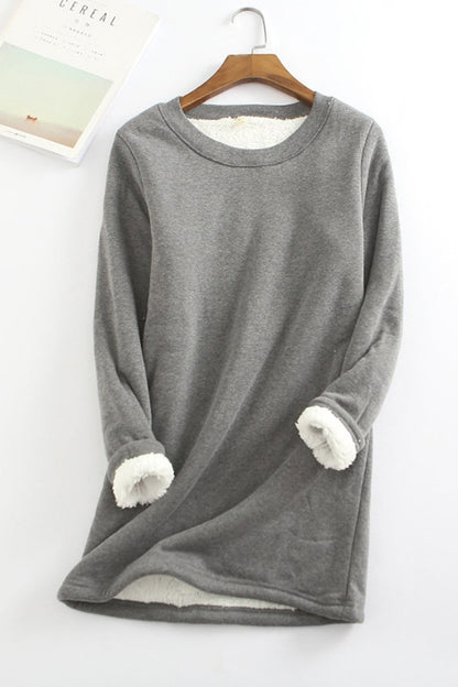 Women's Tunic Sweater – Relaxed Fit – Long-Sleeved – Soft Fleece-Lined Comfort