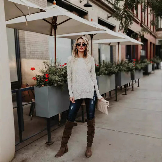Women's Sweater – Knitted – Loose Fit – Soft Texture – Relaxed Style