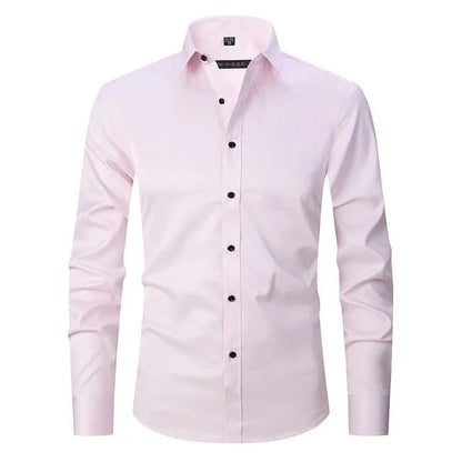 Men's Shirt – Slim Fit – Breathable Fabric – Non-Iron – Long-Sleeved Formal Style