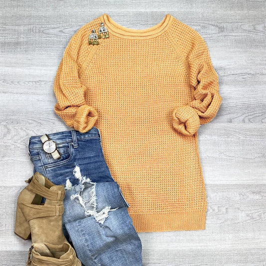 Women's Knitted Sweater – Oversized Fit – Wool – Cowl Neck – Side Split Casual Style
