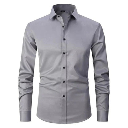 Men's Shirt – Slim Fit – Breathable Fabric – Non-Iron – Long-Sleeved Formal Style