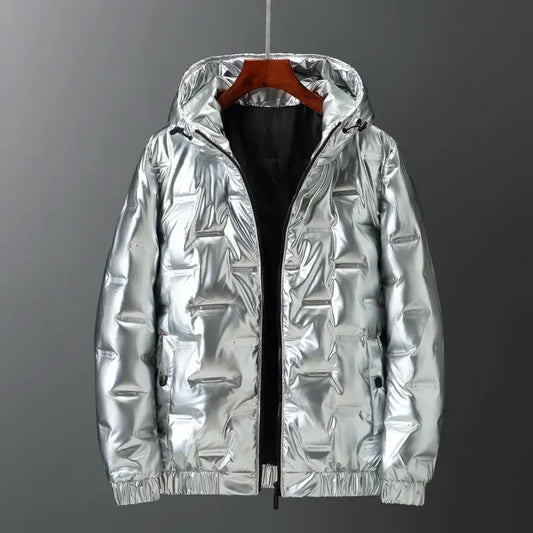 Men's Down Jacket – Regular Fit – Quilted – Water-Repellent – With Hood