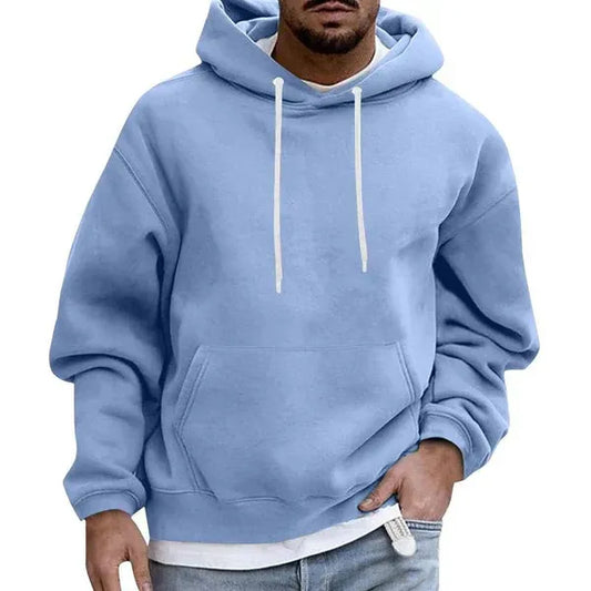 Hoodie for Men – Oversized Fit – Soft Cotton Blend – Kangaroo Pocket – Drawstring Hood