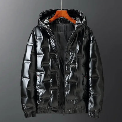 Men's Down Jacket – Regular Fit – Quilted – Water-Repellent – With Hood