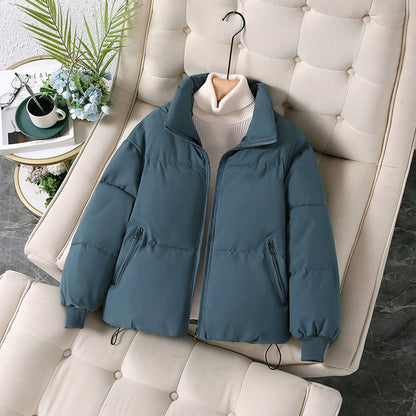 Women’s Jacket - Polyester - Oversized Fit - Stand-Up Collar - Hip Length