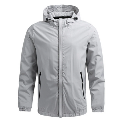 Men's Jacket with Hood – Lightweight Windproof – Regular Fit – Outdoor Use
