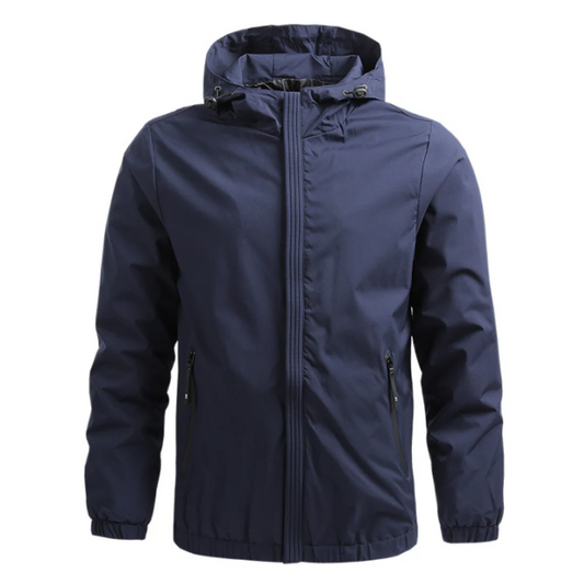 Men's Jacket with Hood – Lightweight Windproof – Regular Fit – Outdoor Use