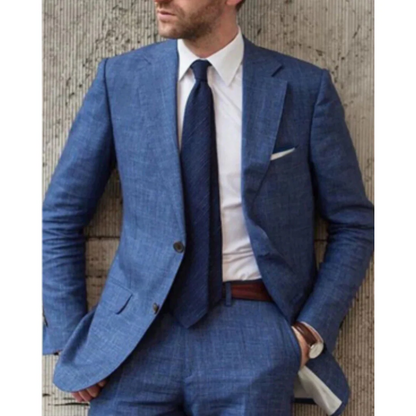 Men's Blazers – Slim Fit – Wool Feel – Notch Lapel – Two-Button Suit Jacket